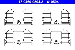 Tarvikesarja, jarrupala, Etuakseli, chevrolet aveo / kalos halvkombi, aveo / kalos sedan, spark, daewoo kalos, kalos sedan, 93740553, 95