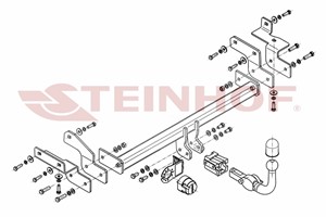 Vetokoukku, irrotettava, mitsubishi lancer vii, lancer kombi vii