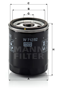 Öljynsuodatin MANN-FILTER W 712/82