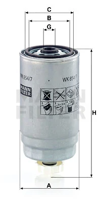 Polttoainesuodatin MANN-FILTER WK 854/7