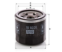 Öljynsuodatin MANN-FILTER W 6026