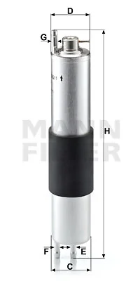 Polttoainesuodatin MANN-FILTER WK 532/1
