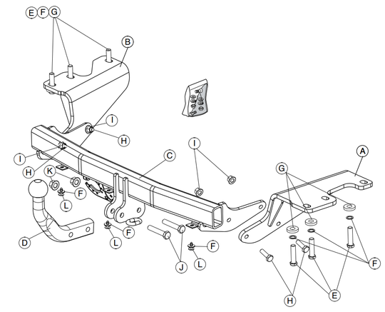 Vetokoukku BRINK 565700 Toyota Verso '09-12