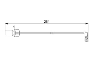 Kulumisenilmaisin, jarrupala, Etuakseli, audi a6 c7, a6 c7 avant, a8 d4, 4H0 615 121 P, 4H0 615 121