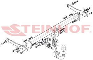 Vetokoukku, irrotettava, vw cc b7