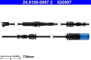 Kulumisenilmaisin, jarrupala, Taka-akseli, bmw ix3 [g08], x3 [g01, f97], x3 van [g01], x4 [g02, f98], 34 35 6 870 350