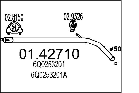 Pakoputki MTS 01.42710