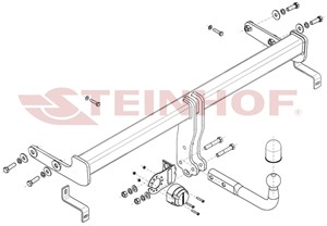 Vetokoukku, vakio, hyundai tucson, kia sportage iv