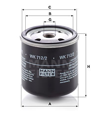 Polttoainesuodatin MANN-FILTER WK 712/2