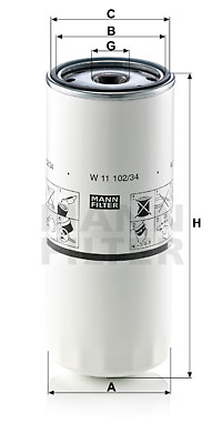 Öljynsuodatin MANN-FILTER W 11 102/34