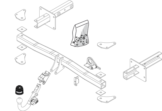 Vetokoukku BRINK 461700 MB R-Class W251, V251
