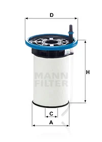 Polttoainesuodatin MANN-FILTER PU 7005