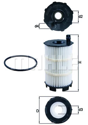 Öljynsuodatin MAHLE ORIGINAL OX 350/4D