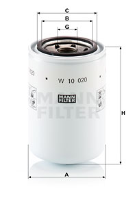 Öljynsuodatin MANN-FILTER W 10 020