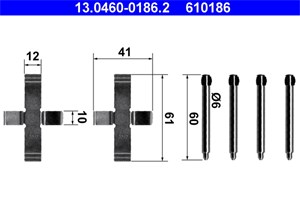 Tarvikesarja, jarrupala, Taka-akseli, mercedes-benz, 000 421 33 91, 000 991 97 60, A 000 421 33 91, A 000 991 97 60