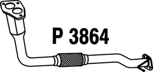Pakoputki, Edessä, mitsubishi pajero pinin i, MR464778