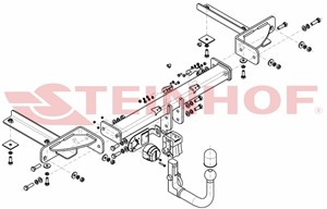 Vetokoukku, irrotettava, opel astra j gtc
