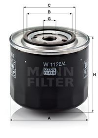 Öljynsuodatin MANN-FILTER W 1126