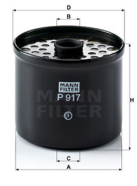 Polttoainesuodatin MANN-FILTER P 917 x