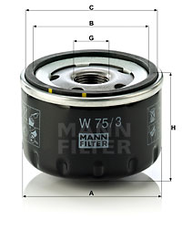 Öljynsuodatin MANN-FILTER W 75/3
