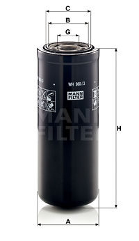 Öljynsuodatin MANN-FILTER WH 980/3