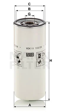 Polttoainesuodatin MANN-FILTER WDK 11 102/28