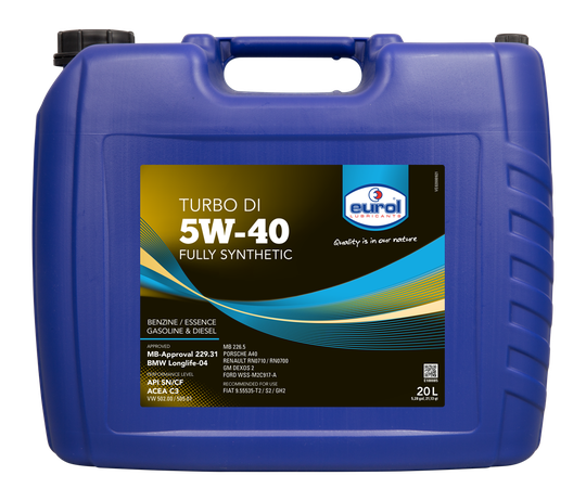 Moottoriöljy EUROL 5W40 TURBO DI 20L