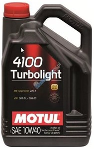 Moottoriöljy MOTUL 4100 TURBOLIGHT 10W-40 4L, Universal