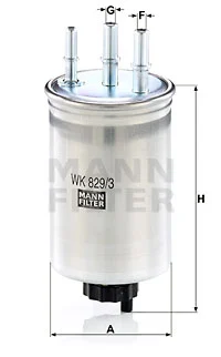 Polttoainesuodatin MANN-FILTER WK 829/3