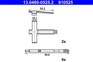 Tarvikesarja, jarrupala, Taka-akseli, tesla model x, model s, 101329800A, 1013298-00-A