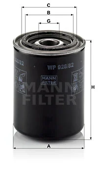 Öljynsuodatin MANN-FILTER WP 928/82