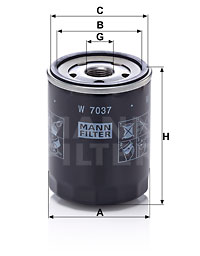 Öljynsuodatin MANN-FILTER W 7037