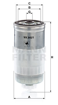 Polttoainesuodatin MANN-FILTER WK 845/1