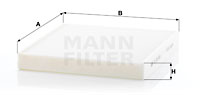 Raitisilmasuodatin MANN-FILTER CU 26 009