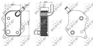 Öljynjäähdytin, moottoriöljy, audi,vw, 06B117021, 51215-S6D-G10 S1, 51215-S6D-G10