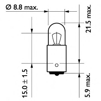 Polttimo, vilkkuvalo PHILIPS 13929MDCP
