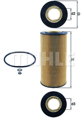 Öljynsuodatin MAHLE ORIGINAL OX 123/1D
