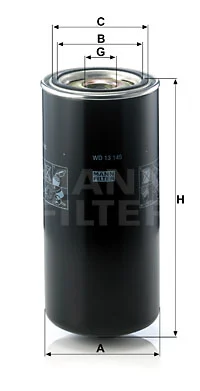 Öljynsuodatin MANN-FILTER WD 13 145