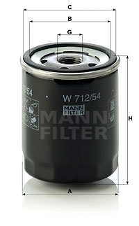 Öljynsuodatin MANN-FILTER W 712/54