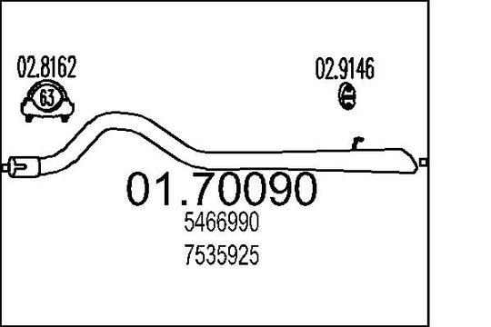 Pakoputki MTS 01.70090