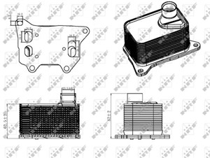 Öljynjäähdytin, moottoriöljy, audi,seat,skoda,vw, 06L117021C, 06L117021E, 06L117021G, 51873656, 51892932, 51903243, 52061792, 602 030 17