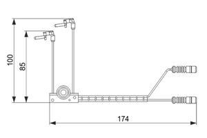 Kulumisenilmaisin, jarrupala, Etuakseli, mercedes-benz, 460 540 05 17, 460 540 06 17, A 460 540 05 17, A 460 540 06 17
