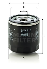 Öljynsuodatin MANN-FILTER MW 712