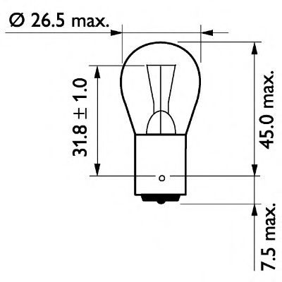 Polttimo, vilkkuvalo PHILIPS 13498MLCP