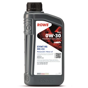 Moottoriöljy Rowe Hightec Synt Rs Sae 0W-30 Hc-C2 1L, Universal