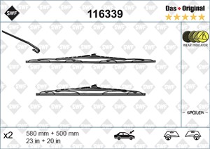 Pyyhkijänsulka, Edessä, bmw 3 [e46], 3 cabriolet [e46], 3 compact [e46], 3 coupé [e46], 3 touring [e46], 61 61 9 071 613, 61619071613