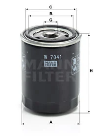 Öljynsuodatin MANN-FILTER W 7041