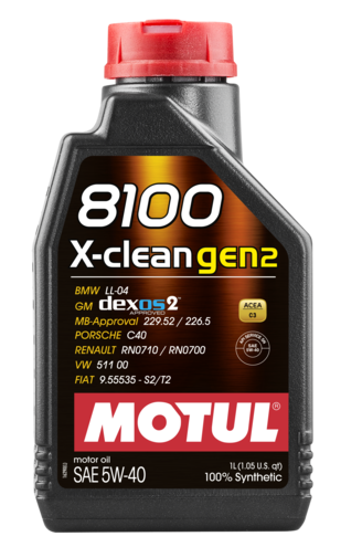 Moottoriöljy MOTUL 8100 X-CLEAN GEN2 5W40 1L
