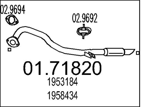 Pakoputki MTS 01.71820