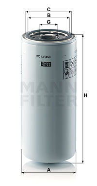 Öljynsuodatin MANN-FILTER WD 13 145/3